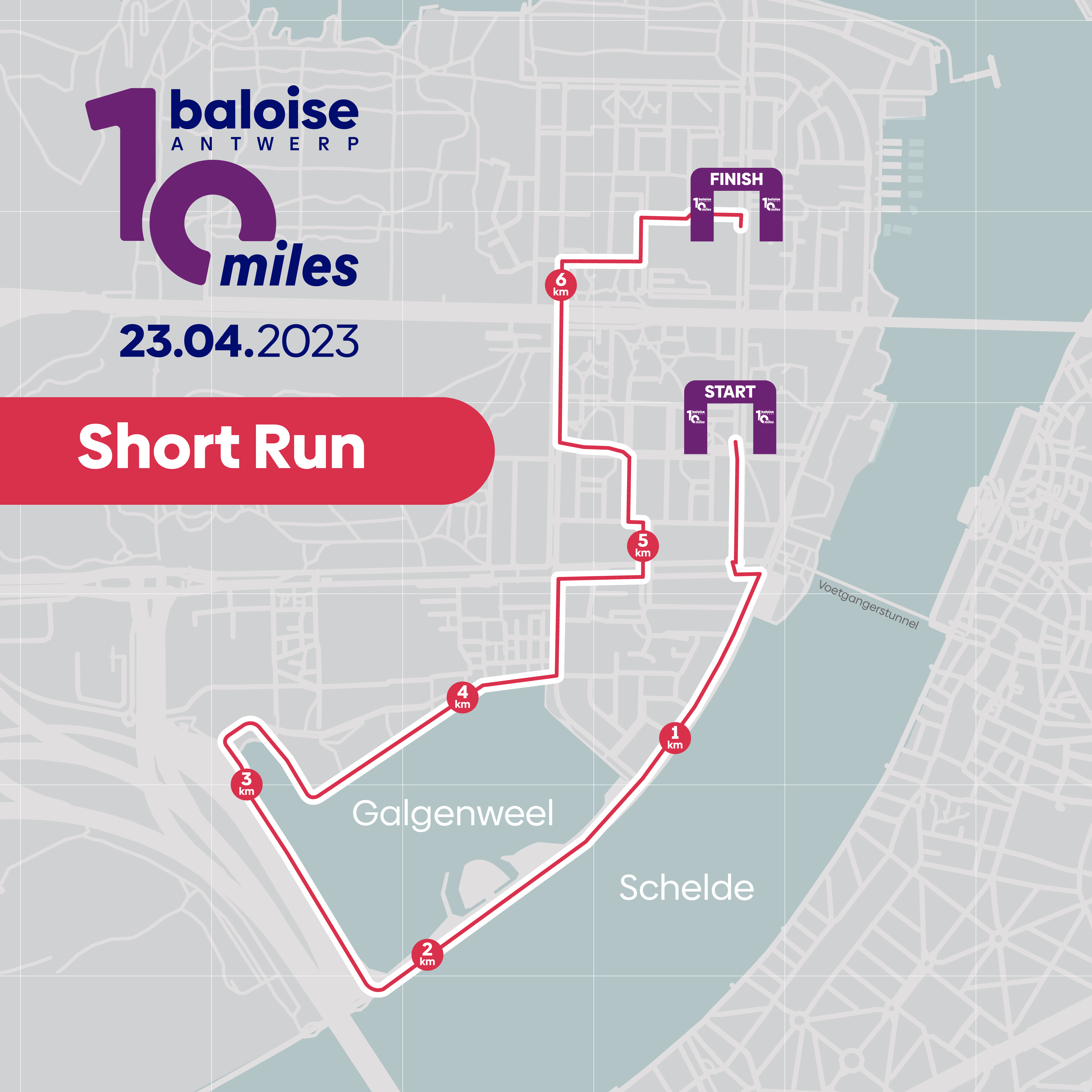 Parcours Baloise Antwerp 10 Miles